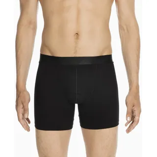 HOM Langer Boxer unifarben schwarz M 2er Pack
