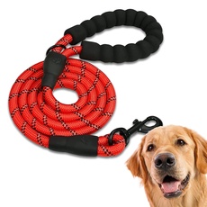 Edipets, Hundeleine, Starke Hundeleine mit Gepolstertem Griff für Haustiere, für Welpen, Kleiner, Mitteler und Großer Hund, 120 cm, 150 cm, 220 cm (150 cm, Rot)