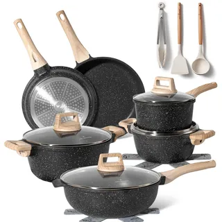 just perfecto household appliances Just Perfecto Topf-Set 15-tlg. Kochtopf + Pfanne + Deckel