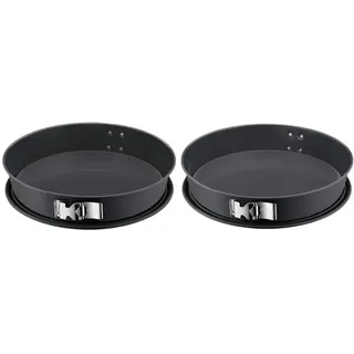 ORIGINAL KAISER La Forme Plus Springform-Backblech konisch 30 cm, 31 x 7.2 x 30.7 cm & La Forme Plus Springform-Backblech konisch 32 cm, SafeClick-Verschluss, runde Backform Käsekuchen