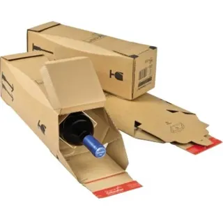 Colompac Flaschenversandkarton CP181.101 Wellpappe Braun