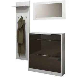 borchardt Möbel Garderoben-Set Oliva 3 Stk. tlg. Grau