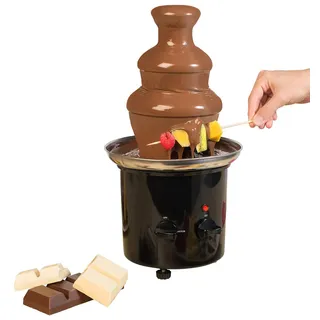Rosenstein & Söhne Schokofondue Brunnen: Schokoladen-Brunnen mit 2 Ebenen, 275 Watt (Schokoladenfondue, Fondue, Zimmerbrunnen)