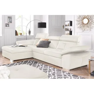 exxpo - sofa fashion Eckcouch Kunstleder 2-Sitzer Weiß