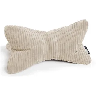 Mokebo Nackenkissen Der Leseknochen , Beige , Textil , 42x22 cm , Heimtextilien, Kopfpolster & Bettdecken, Kopfkissen, Nackenkissen