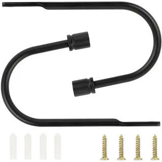 TAIYOU 2 Stück Raffhalter Gardinen Metall Vorhang Raffhalter Haken Dekorativer Wandmontage Raffhaken für Schlafzimmer Wohnzimmer Bäder Küchen Büros Esszimmer Cafés Zylindrischer Kopf Schwarz