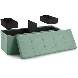 Blumtal Sitzbank 110/38/38 cm + 2 extra Boxen, Türkis , Kunststoff , 38x38x110 cm , Esszimmer, Bänke, Sitzbänke