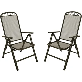 DEGAMO Klappsessel CLASSIC 66 x 66 x 113 cm anthrazit grau 2 St.