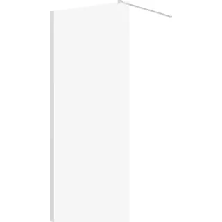 Duschkabine Walk in Dusche, Glaswand Silber 80x195 cm Nano Glas Gehärtetes 8 mm Transparent mit Stabilisator | BADLAND KETIL