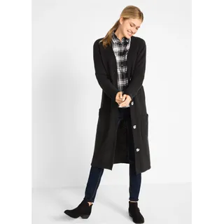 bonprix Strickmantel, schwarz