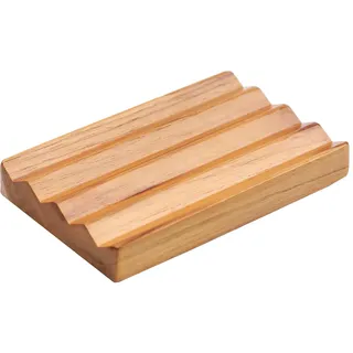 Teak Seifenschale für Dusche von HTB, Holz dekorative Bad Seife Halter erhöhte Basis Design zu halten Seife trocken in Küche, Bad(1pcs)