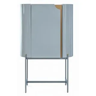 Luxus Schränke Holz Wohnzimmer Möbel Anrichte Barschrank Hausbar Bar - Blau