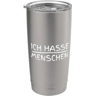 Ich Hasse Menschen Lustige Misanthrop Sprüche Doppelwandiger Edelstahl-Thermobecher