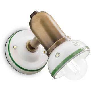 Wandleuchte Keramik klein B: 7,5 cm schwenkbar E14 Spot Lampe Wand Leselampe
