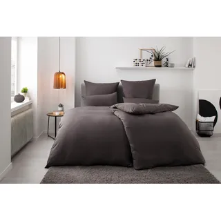 otto home my home Bettwäsche »Desner« 3, tlg. Premium Qualität, 100% & Polyester, sehr weich, uni, ab 135x200 cm, grau