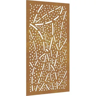 vidaXL Garten-Wanddeko 105x55 cm Cortenstahl Blatt-Design - Braun