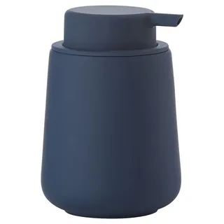 Zone Denmark Nova One Seifenspender fürs Badezimmer, Spender aus Keramik für Handseife/Flüssigseife, Durchm. 8 cm, Höhe 11,5 cm, Fassungsvermögen 250 ml, Royal Blue