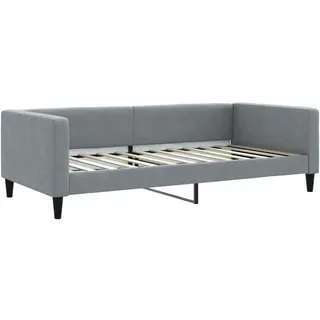 vidaXL Tagesbett Hellgrau 100x200 cm Stoff - Grau