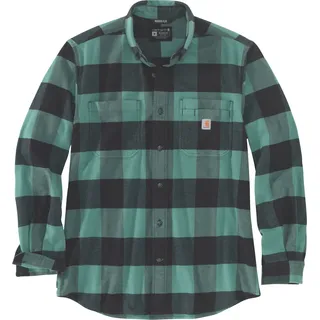 Carhartt Flannel-Plaid, Hemd - Dunkelgrün/Dunkelgrau (L04) - S