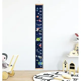 VUCDXOP Baby Messlatte Höhe Diagramm Tragbare aufrollbar Segeltuch und Holz Messlatte Höhe Diagramm Abnehmbare Höhe und Wachstum Diagramm für Kinderziemmer Dekoration