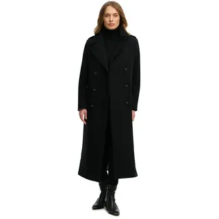 Superdry Double Breasted Wool Mantel - Black - M
