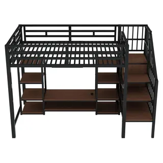 Multifunktionales Kinderhochbett – Etagenbett – Halbhochbett – Kinderbett – Hochbett mit Stauraum