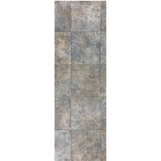 Vinyl-Teppich, Tadi & Imperio, Metalloptik, Rostbraun, industrielles und Elegantes Design, für Innendekoration, 65 x 550 cm