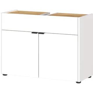 Germania Waschbeckenunterschrank Forano 4497 Eiche Weiß 80 cm x 60 cm x 34 cm