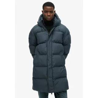 Superdry Hooded Sports Puffer Mid Jkt Petroleum Blue S