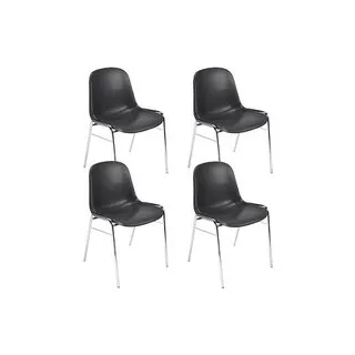 Nowy Styl Schalenstühle Beta SCHWARZ K02 schwarz Kunststoff, 4 St.