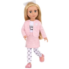 Glitter Girls Puppe Fifer – Bewegliche 36cm Puppe mit Kleidung, Zubehör und langen Haaren zum frisieren - Spielzeug ab 3 Jahren (8 Teile)