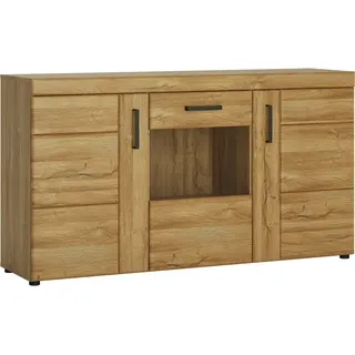 Sideboard mit Vitrinenfach in Grandson Eiche Nb. CARIATI-129, B/H/T ca. 156,8/86/40,9 cm - Braun