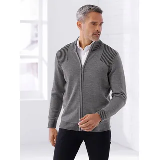 Strickjacke CLASSIC, Herren, Gr. 50, grau, 100% Polyacryl, meliert, Strickjacken Strickjacke