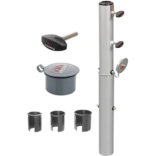 Doppler Bodenhülse Aluminium Silber