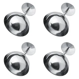 Tnfeeon 4-teiliges Set aus Edelstahl für Eis, Hohe Dessertschalen mit Niedlichem Fuß, Tassen für Dessert, Eisbecher, Eis, Obst, Salat, Snack, Cocktail, Gewürze, Kleinigkeiten