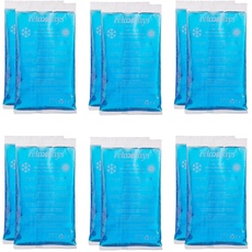 Bild Kühlpads, 12er Set, Kalt-Warm-Kompressen, 15 x 8 cm, Erste Hilfe, Wiederverwendbare Gelkühlkompressen, blau