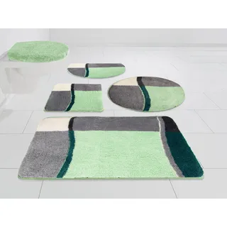 Badematte OTTO HOME "Belio, Badvorleger, Badezimmer Teppich" Gr. 5, grün, H:20mm, Kunstfaser, Badematten, Badematte, Badematte, Badteppich, Badematten auch als 2 tlg. Set erhältlich, bunt, Topseller