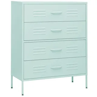 vidaXL Kommode Minzgrün 80x35x101,5 cm Stahl