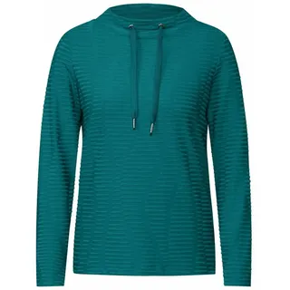 Cecil Langarmshirt in petrol green XXL