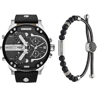 Diesel Herren Analog Quarz Uhr mit Leder Armband DZ7313 Herren-Seilarmbadn Achat DX1151040