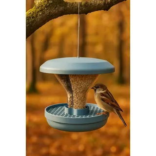 SWISSINNO Vogelfutterhaus Davos hellblau