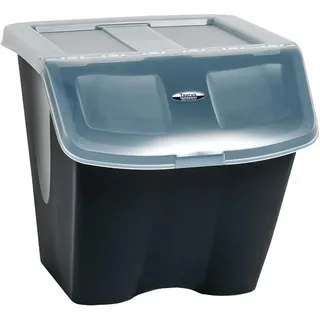 Redmon 38 L 10 Liter stapelbar Shutter Bin, schwarz