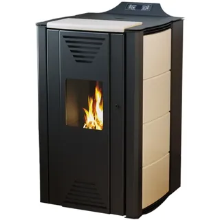 ThermoFlux wasserführender Pelletofen INTERIO 20 | 18 kW beige
