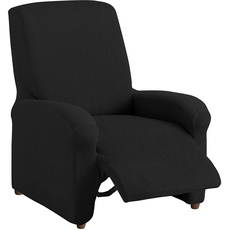 Textil-home Stretchhusse für Relaxsessel Komplett TEIDE, 1 Sitzer - 70 a 100Cm. Farbe Schwarz