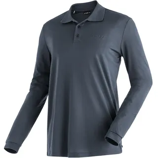 Maier Sports Ulrich Langarm-polo - Graphite - 2XL