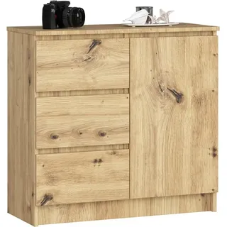 Kommode mit Schubladen und Türen CIELA – Artisan Eiche - Braun