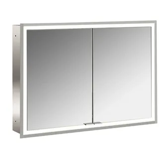 emco prime Lichtspiegelschrank, 1000 mm, 2 Türen, Unterputzmodell, 949706293, Farbe: aluminium/spiegel