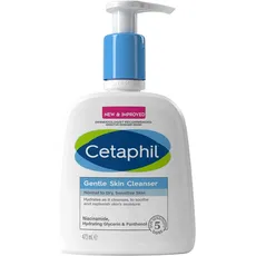 Cetaphil Gentle Skin Cleanser 473ml, seifenfreie Körper- & Gesichtswäsche für Frauen & Männer, spendet Feuchtigkeit mit Niacinamid, vegan freundlich