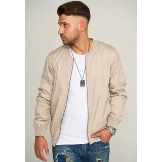 SOULSTAR Blouson "mit Baseball-Kragen leichte Sommerjacke" Herren Blousonjacke leichte Bomberjacke Übergangsjacke, stone