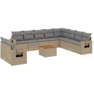 VidaXL 3224638, Hellgrau, Rattan, Stahl, Akazienholz, 110 kg, Erwachsene & Kinder, 550 mm, 550 mm - Hellgrau